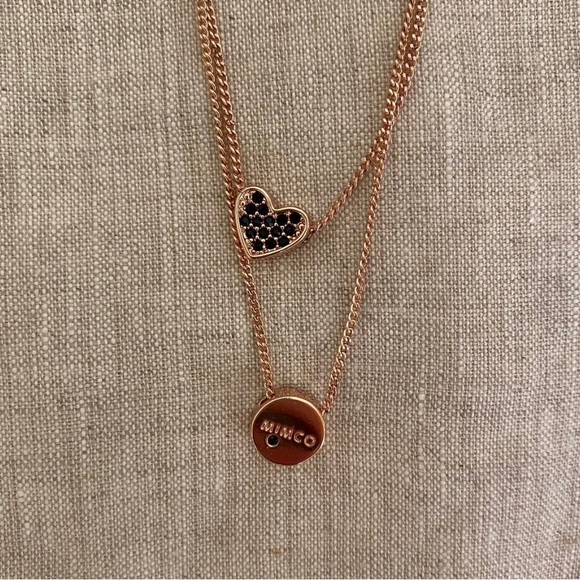 MIMCO rose gold reversible layered necklace - Picture 2 of 4